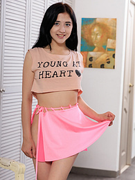 Teens4Free presents: Admirable teen girl strips nude exposing her amazing body, perfect tits and hot tight pussy