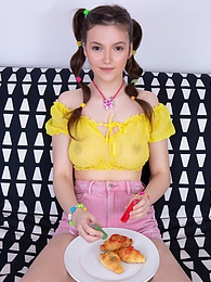 Teens4Free presents: Brunette girl spends many hours posing nude at home and enjoying each second of doing it