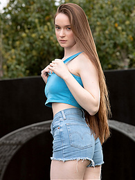Teens4Free presents: Beautiful Brunette Teen Hazel Shows Off Her Hairy Pussy and Masturbates Outdoors.