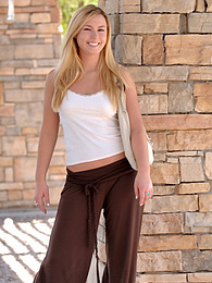 Teens4Free presents: Light-Haired american cutie Summer Solstice removes her clothes and toys her twat