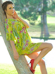 Teens4Free presents: Beautiful american cutie Malena Morgan flaunts her sexy butt and plays with a vibrator outdoors